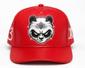 Bloodshot Red Leather Snapback