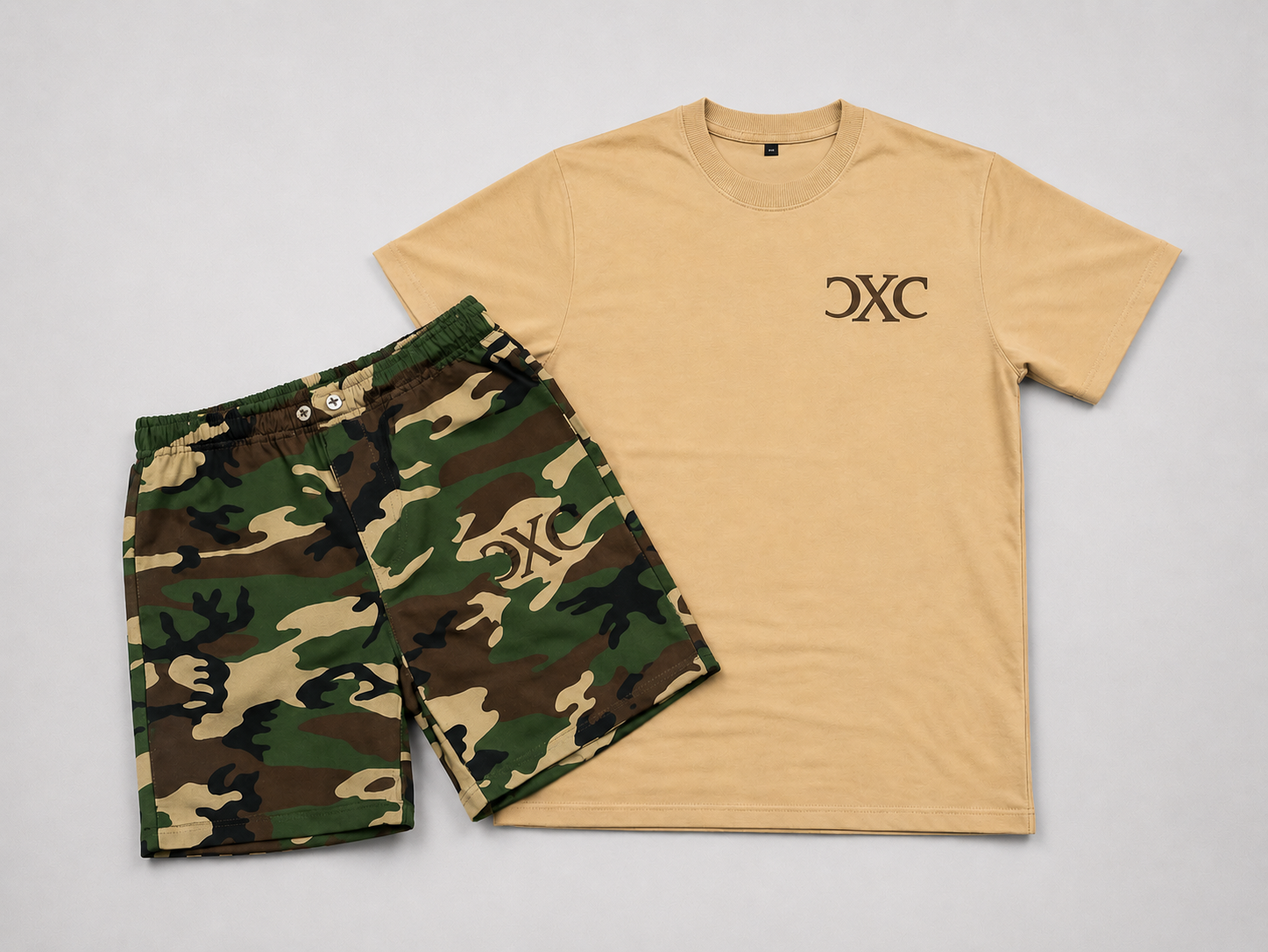 "Woodland" Camo French Terry Set