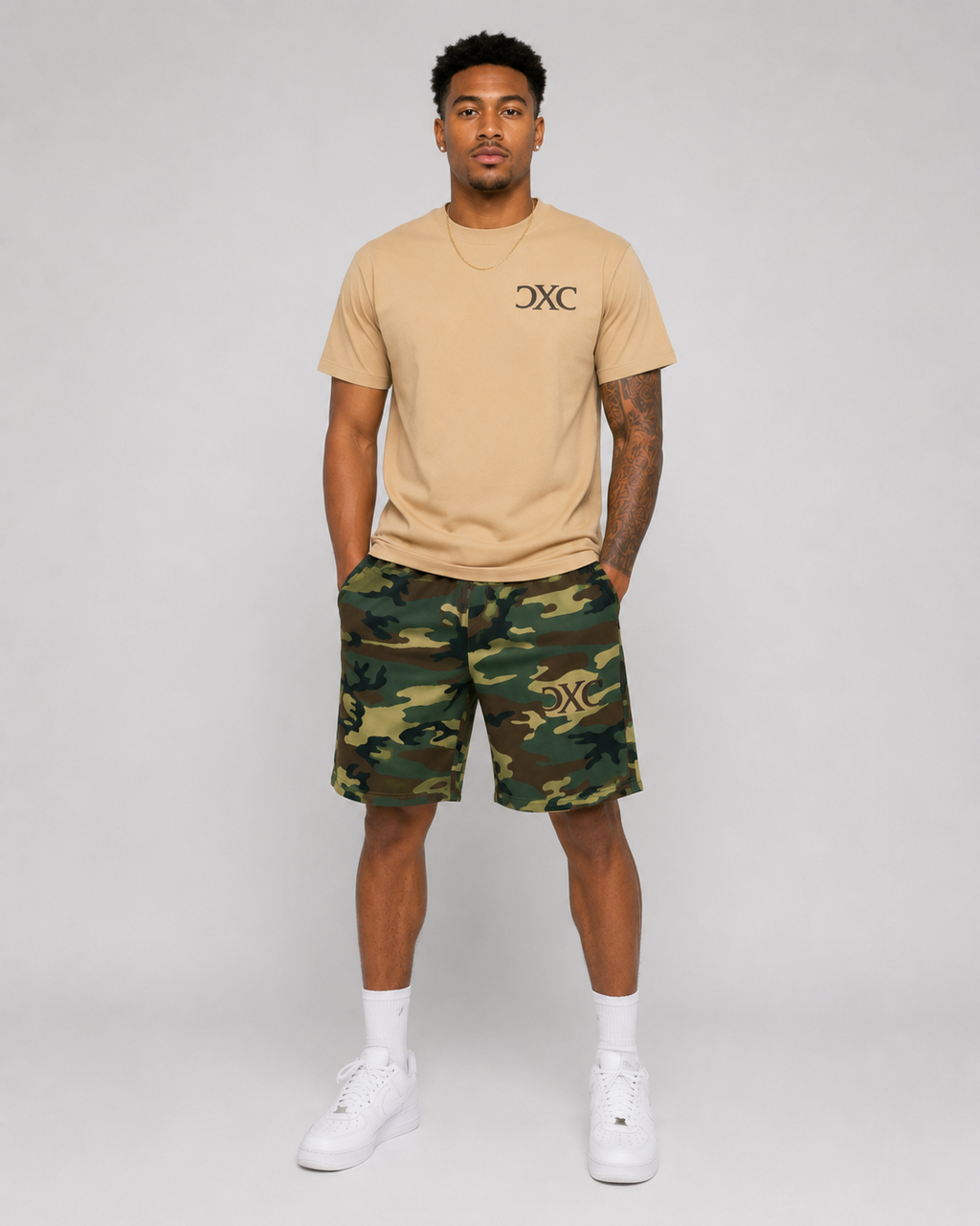 "Woodland" Camo French Terry Set