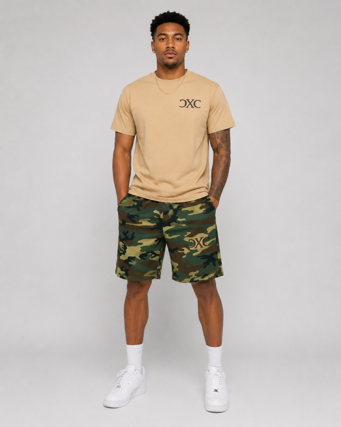 "Woodland" Camo French Terry Set